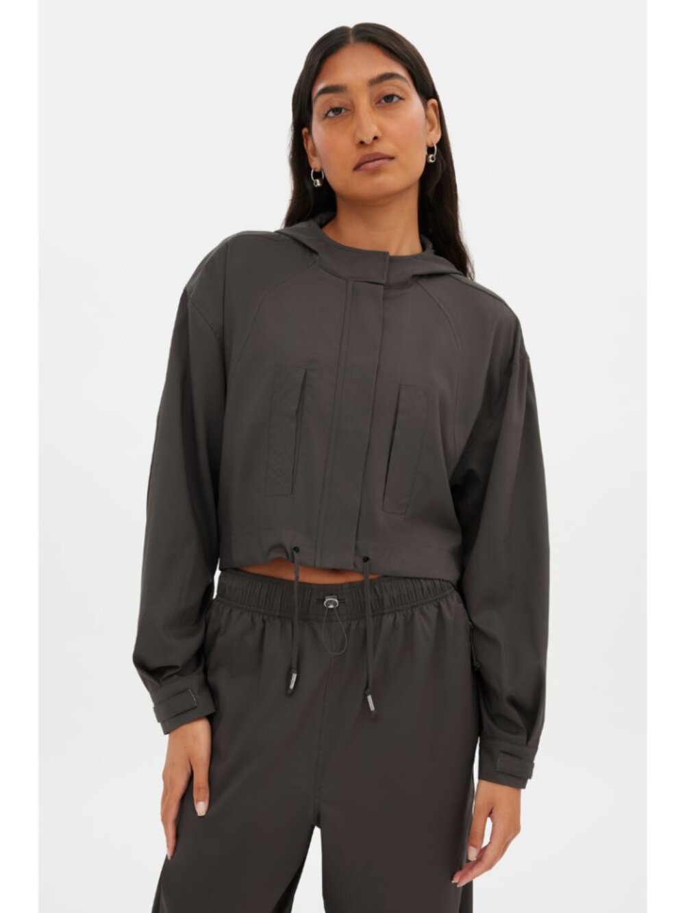 Girlfriend Collective Olivine Heidi Cropped Jacket NWT Size XL Sporty Athletic